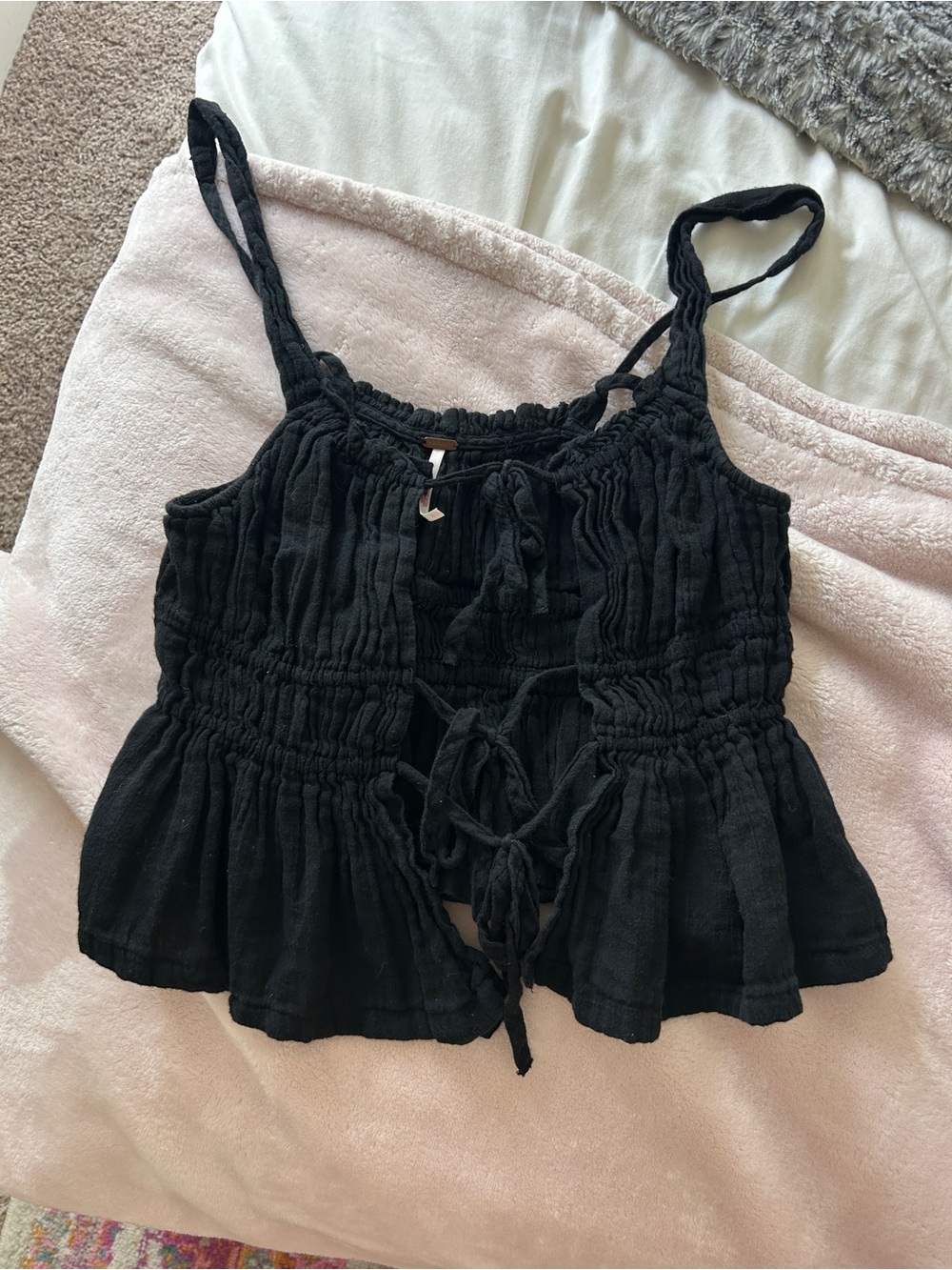free people ruched tie tank